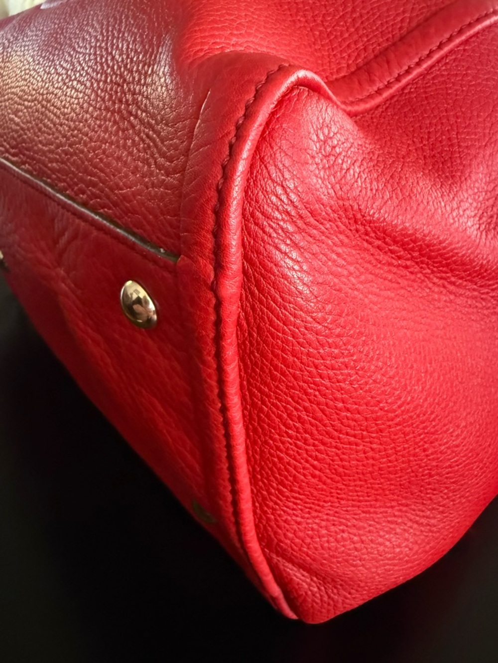 Gucci Red Leather Soho Bag with Embossed GG - Picture 11 of 12